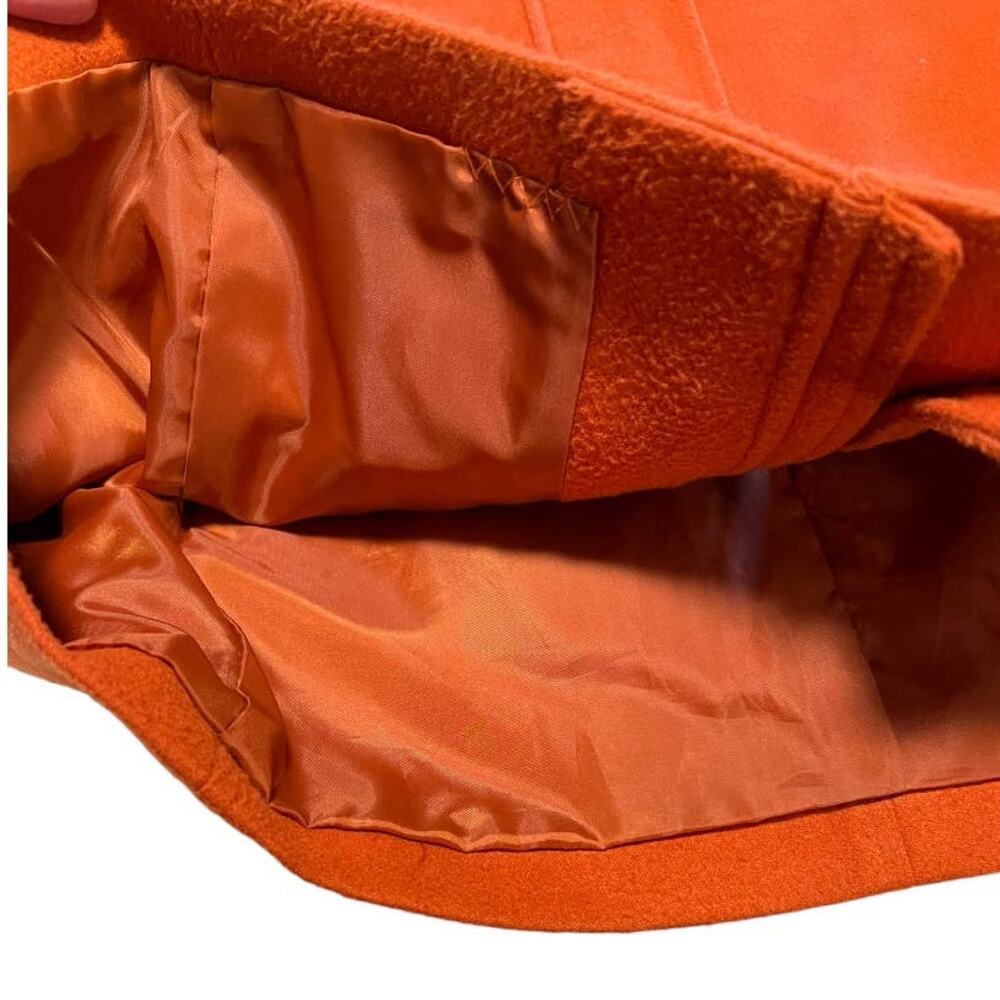 Rosa Thea Womens Orange Hooded Button Front Zip Up Jacket Size Medium - Picture 9 of 13